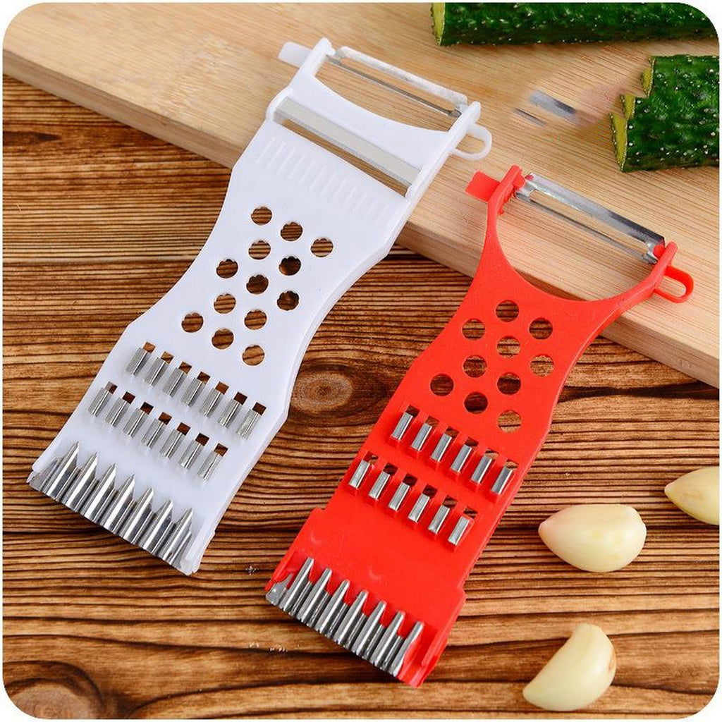 5-in-1 Multi Vegetable Cutter &amp; Peeler ? Multipurpose Julienne Slicer, Grater, Metal Scraper, and Fruit &amp; Vegetable Kitchen Tool