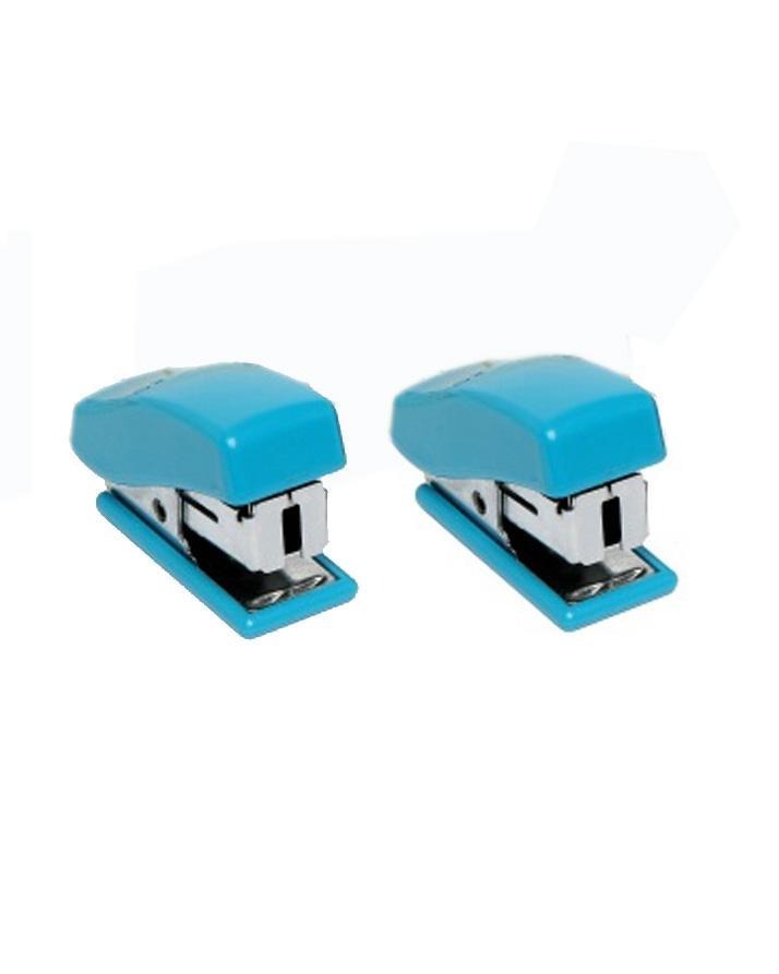 Pack of 2 Mini Staplers with Pins ? Compact, Smooth, and High-Quality Office &amp; School Use (Random color)
