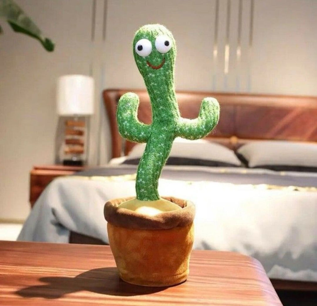 Rechargeable Cute Dancing Cactus Toy for Kids | Talking Dancing Shaking &amp; Talk Back with Lights | Happy Birthday Gift (With Box)