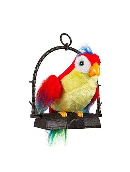 Talk Back Talking Parrot Toy ? Repeats Speech, Educational &amp; Fun for Kids