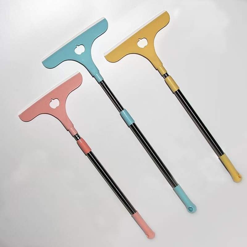 Stainless Steel Glass Wiper with Retractable Handle ? Window &amp; Glass Cleaning Scraper (Random color)