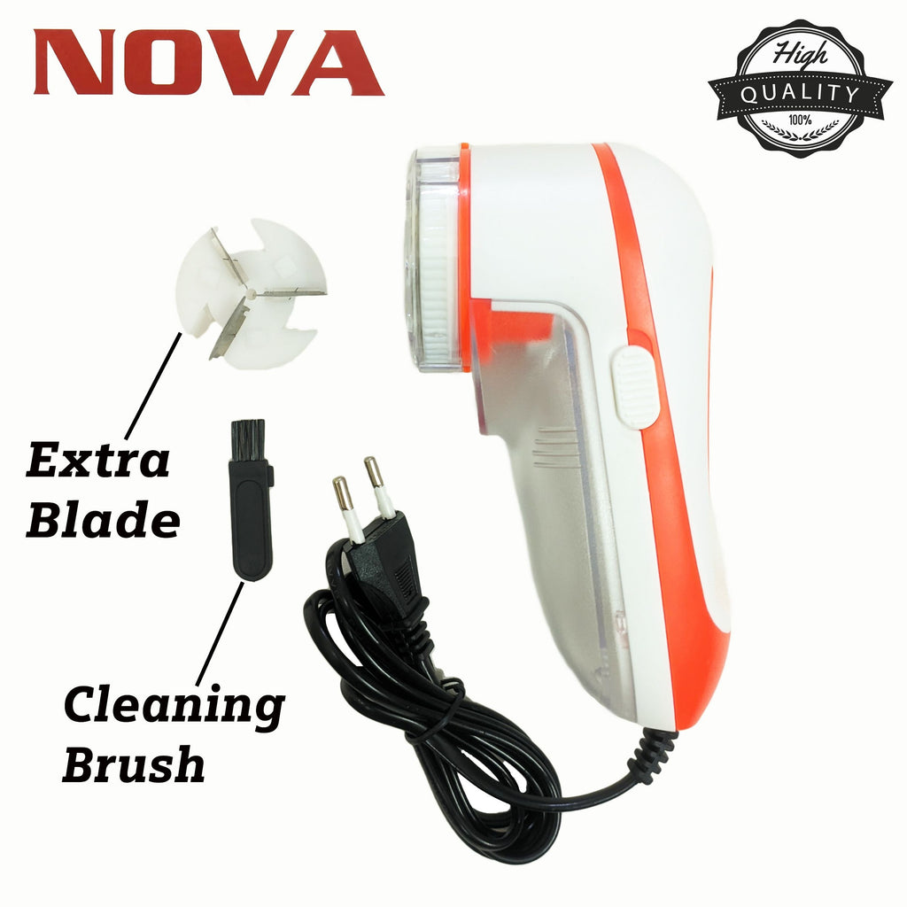 New NOVA NLR-208 Electric Fabric Lint Remover ? Rechargeable, High-Speed Rotary Blades