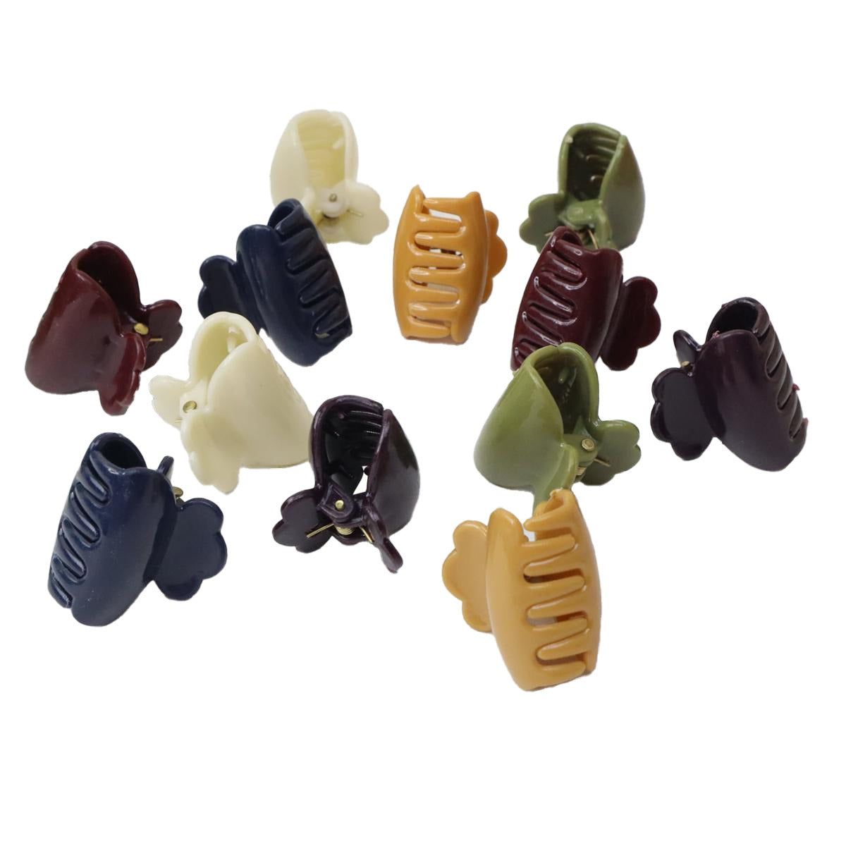 Pack of 12 Hair Catchers ? Small Size (1 Inch) Multicolor Plastic Clips for Women &amp; Girls | Strong Grip &amp; Stylish Design (Random Color)