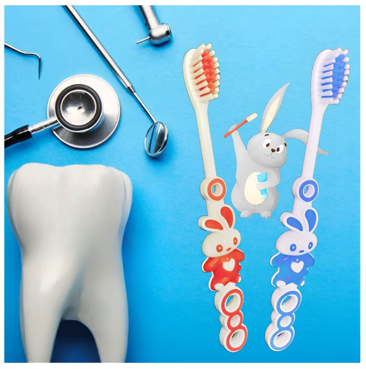 Dr. Jones Baby Teeth Brush ? Pack of 3 | Soft Bristles | Gentle Oral Care for Infants and Toddlers (Random color)