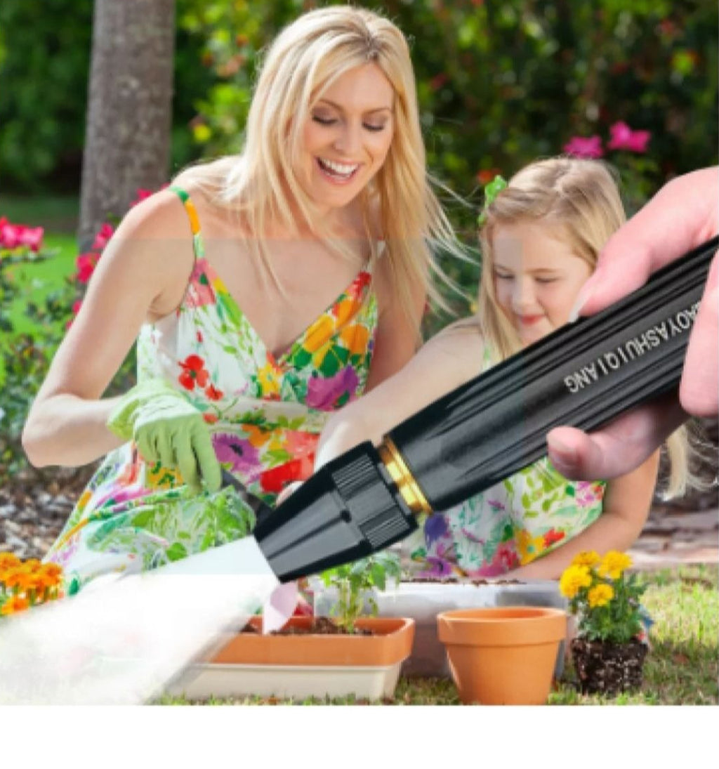 Adjustable Water Spray Nozzle ? Durable Plastic Garden Hose Sprayer (Black, 1 Pc)