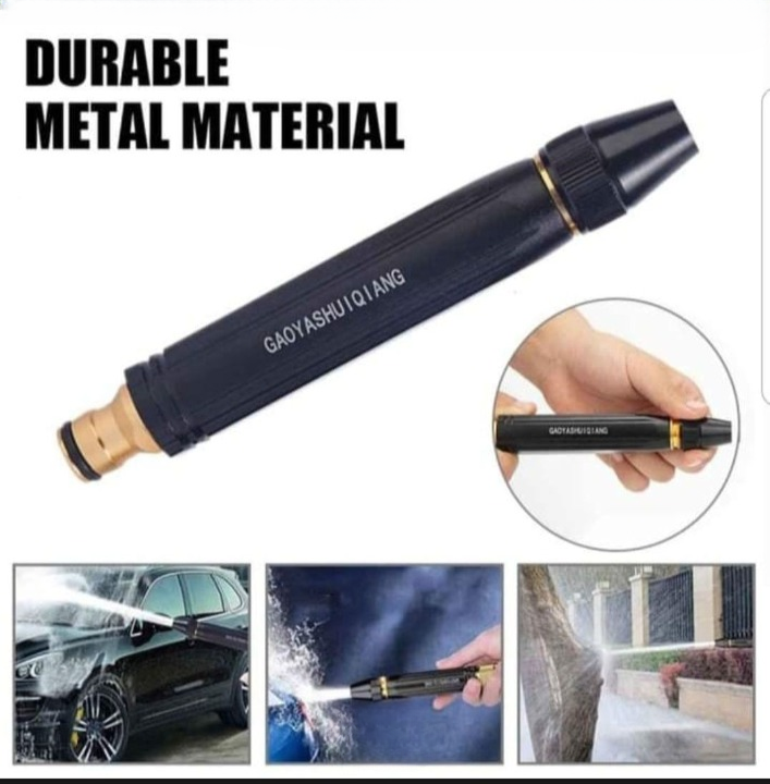 Adjustable Water Spray Nozzle ? Durable Plastic Garden Hose Sprayer (Black, 1 Pc)