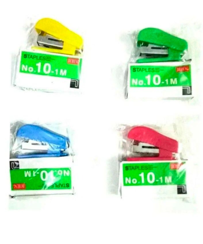 Pack of 2 Mini Staplers with Pins ? Compact, Smooth, and High-Quality Office &amp; School Use (Random color)