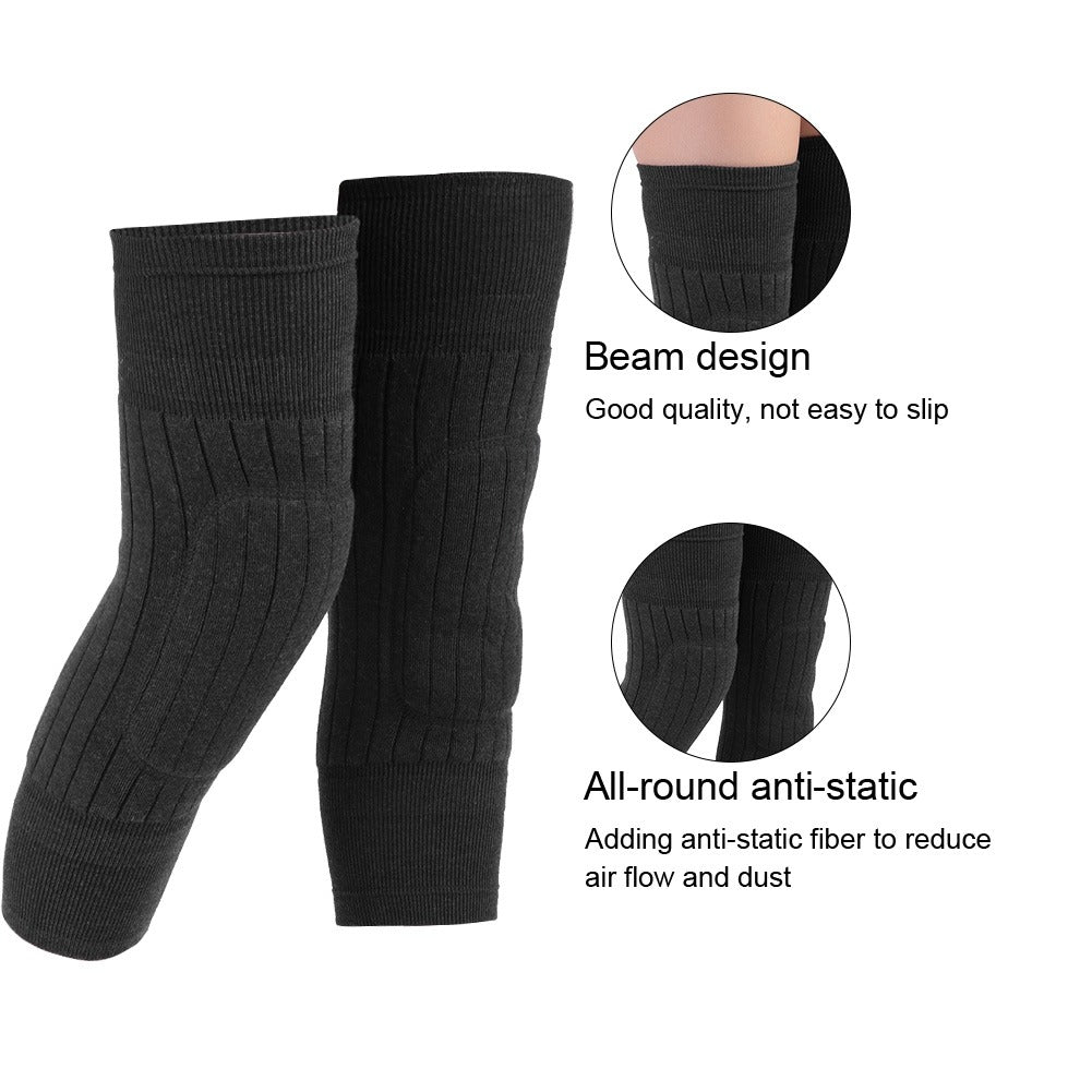 Unisex Wool Knee Length Leg Warmers ? Plain Black, Comfortable &amp; Stylish Winter Wear, Easy to Wear &amp; Wash, Formal Outfit Accessory, (1 Pair)