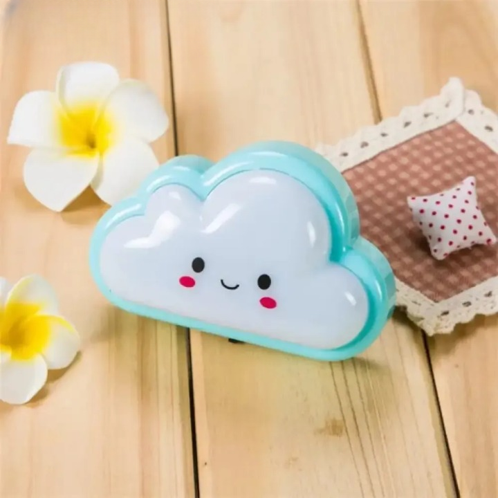 Smiley Cloud Plug-In LED Night Light ? Soft Warm Glow Baby Lamp, Kids Night Light for Bedroom &amp; Nursery (Random Color)
