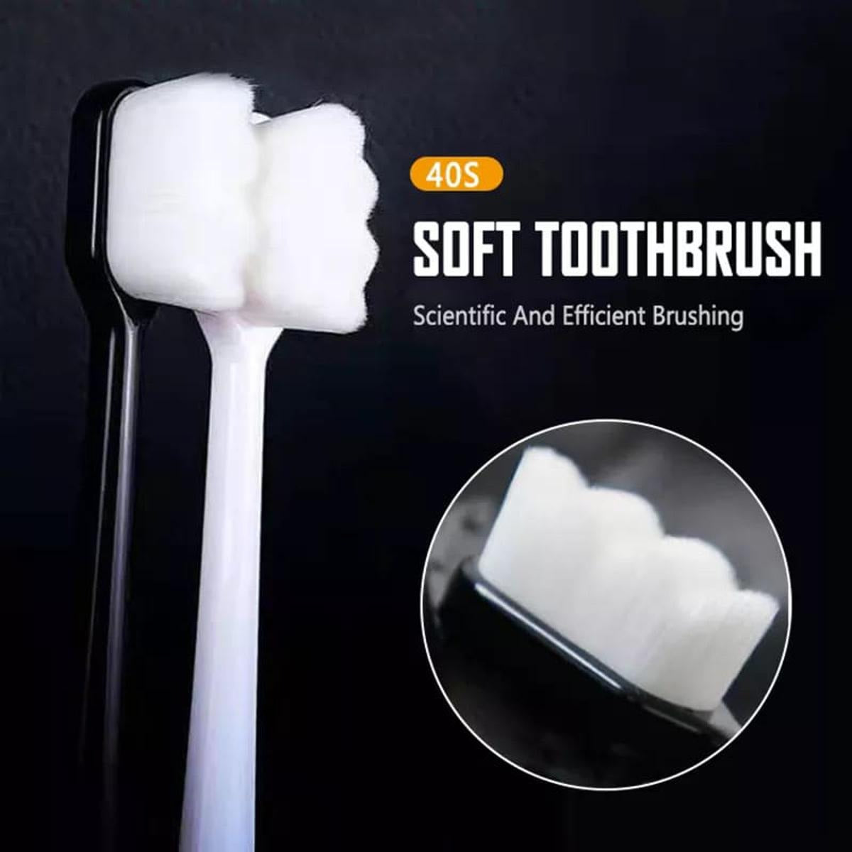 Soft Micro-Nano Toothbrush ? Ultra-Soft Bristles for Sensitive Teeth &amp; Gums (Adults &amp; Kids, Without Box)