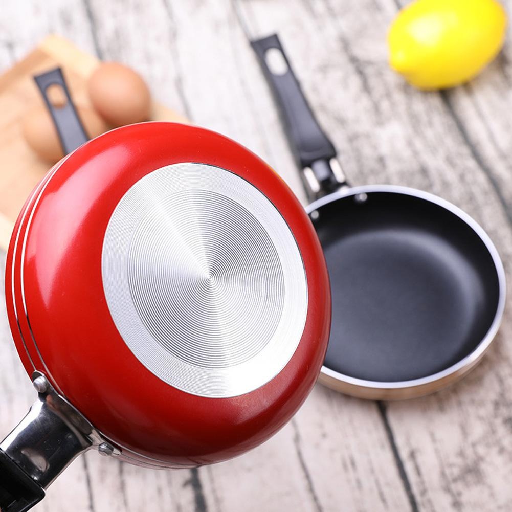 Frying Pan Mini Thick Non-stick Flat Pan Stainless Steel Pancake Fryer Kitchen Cookware