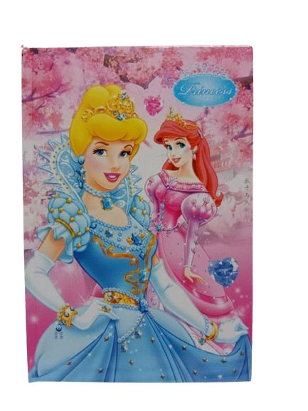 Princess, Frozen &amp; Sofia Cover Fancy Lock Spiral Binding Diary ? Medium Size with Box ? 40 Pages (22 x 16 cm)
