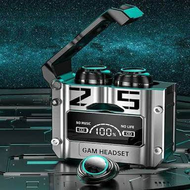 M25 Bluetooth 5.3 Wireless Earbuds ? HiFi Sound, LED Battery Display, 40 Hours Backup, Noise Cancelling, Touch Control, Waterproof