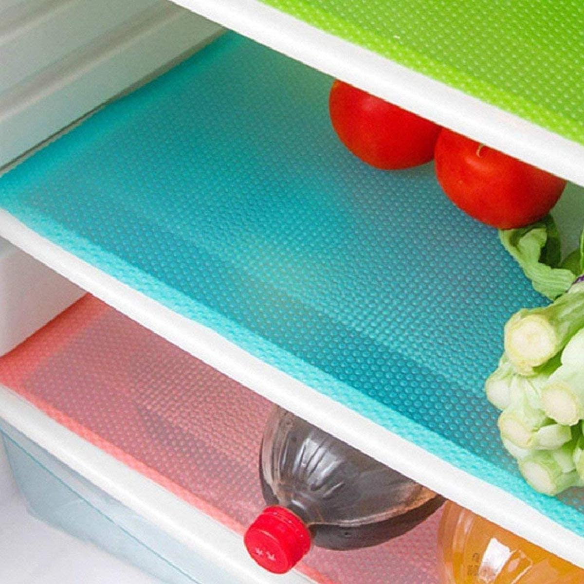 Anti-Slip Fridge Sheet Roll ? 45x150cm ? Spill-Proof Refrigerator Liner for Organized Shelves (Random color)