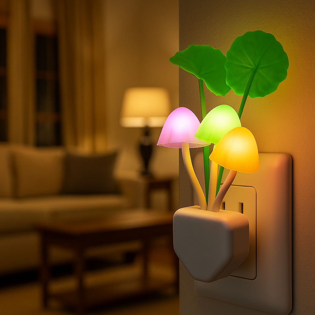 Mushroom Night Light Dusk To Dawn Sensor LED Night Lights Flower Lamp Bedroom Baby Room Lamps For Kids Gifts