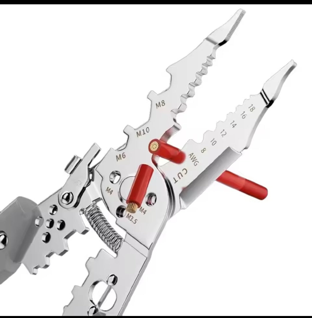 Multi-Function Wire Stripper and Cutter ? 10-in-1 Electrical Tool with Wire Cutting, Stripping, Crimping &amp; Screw Functions