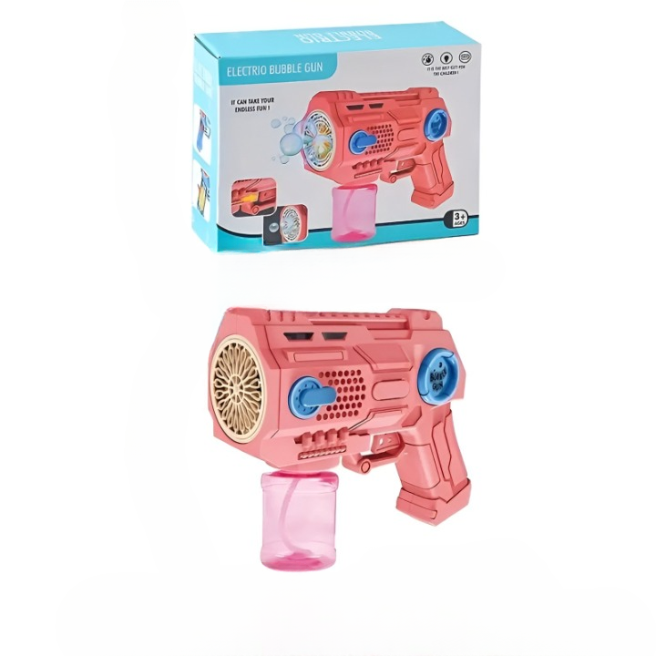 Children?s Handheld Porous Electric Bubble Gun with Lights &amp; Music ? Automatic Mess-Free Bubble Blower with Bottle Fix System for Indoor/Outdoor Play, Pool Parties, Birthdays &amp; Special Events (Random Color)