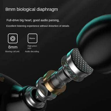 M25 Bluetooth 5.3 Wireless Earbuds ? HiFi Sound, LED Battery Display, 40 Hours Backup, Noise Cancelling, Touch Control, Waterproof