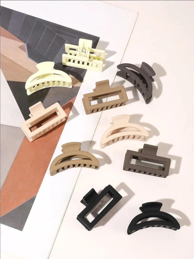 Large Plastic Hair Catchers ? 6-Piece Set for Girls, Multiple Colors