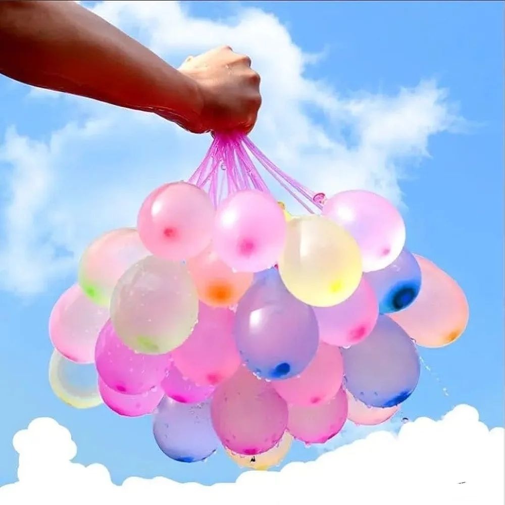 Self-Sealing Water Balloons ? 111 Pcs | Automatic Fill &amp; Tie Magic Balloons with Universal Tap Adapter | Multicolored for Holi &amp; Summer Fun