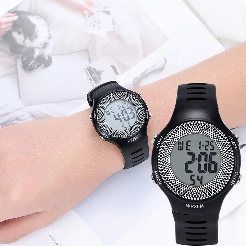 Silicon Digital Watch - Waterproof, Luminous Display, Automatic Movement, Sporty Design, No Box Included