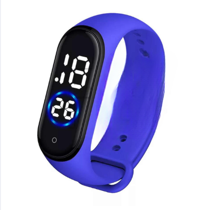 Latest  M4 LED Watch Digital Sports Bracelet for Boys &amp; Girls ? Waterproof Touch Display ? Random Band Color (Without Box)