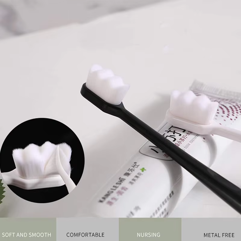 Soft Micro-Nano Manual Toothbrush ? Extra Soft 12,000 Bristles for Sensitive Gums, Adults &amp; Kids