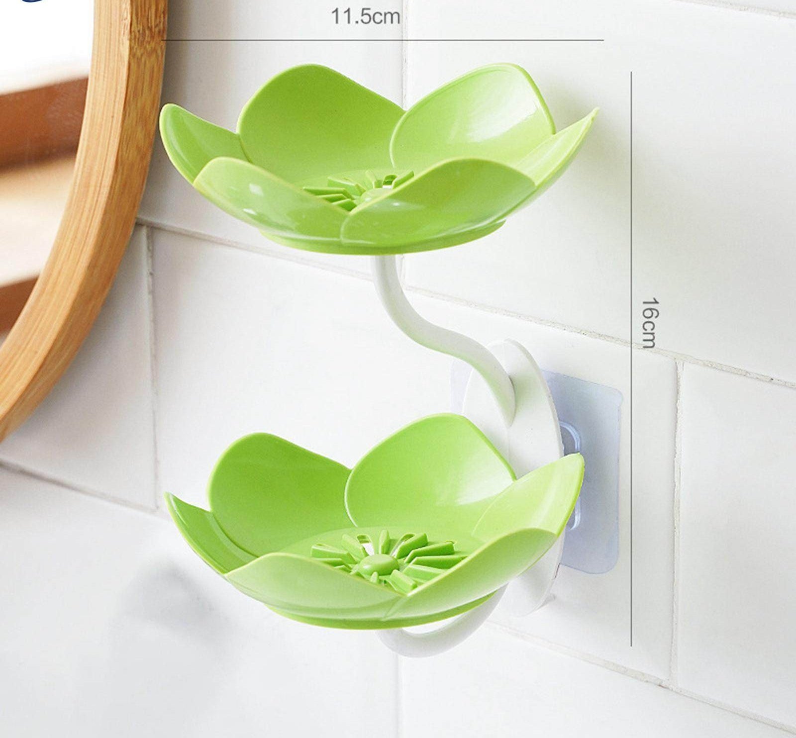 Lotus Flower Wall-Mounted Soap Holder ? Self-Draining Bathroom &amp; Kitchen Organizer