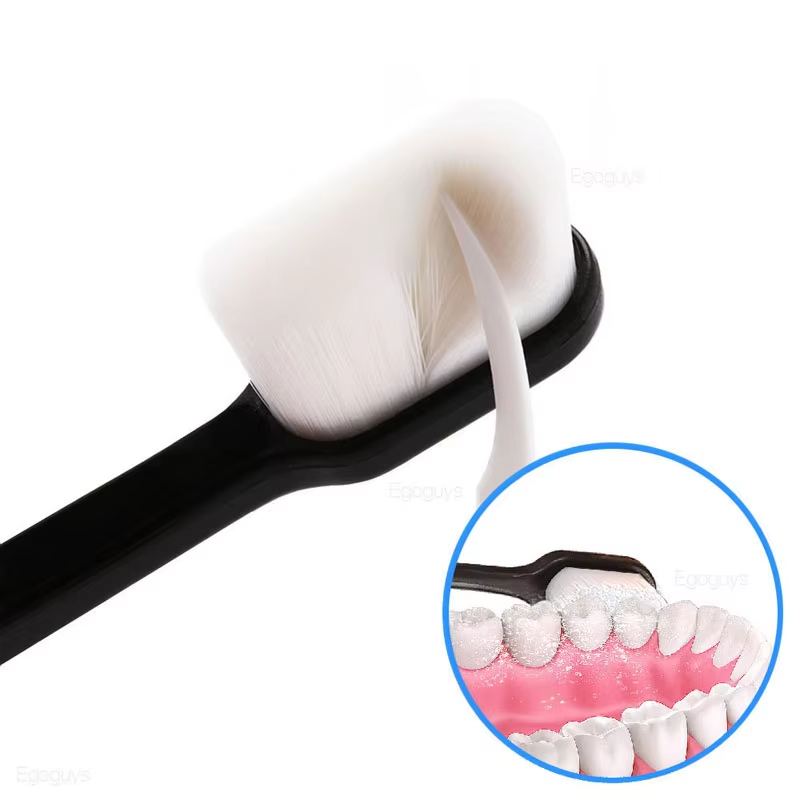 Soft Micro-Nano Manual Toothbrush ? Extra Soft 12,000 Bristles for Sensitive Gums, Adults &amp; Kids