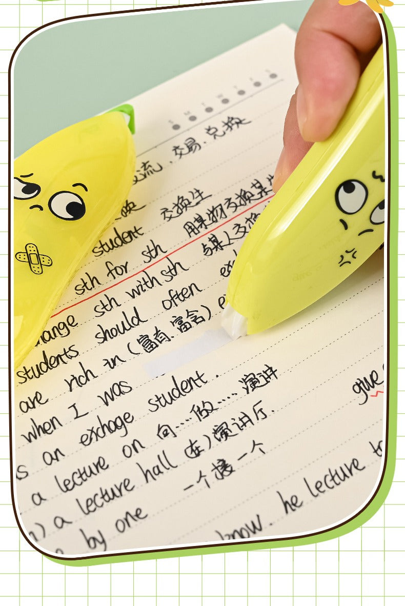 Banana Shaped Correction Tape ? Fun &amp; Portable Eraser Tool for Paper, Labels, and More ? 14cm