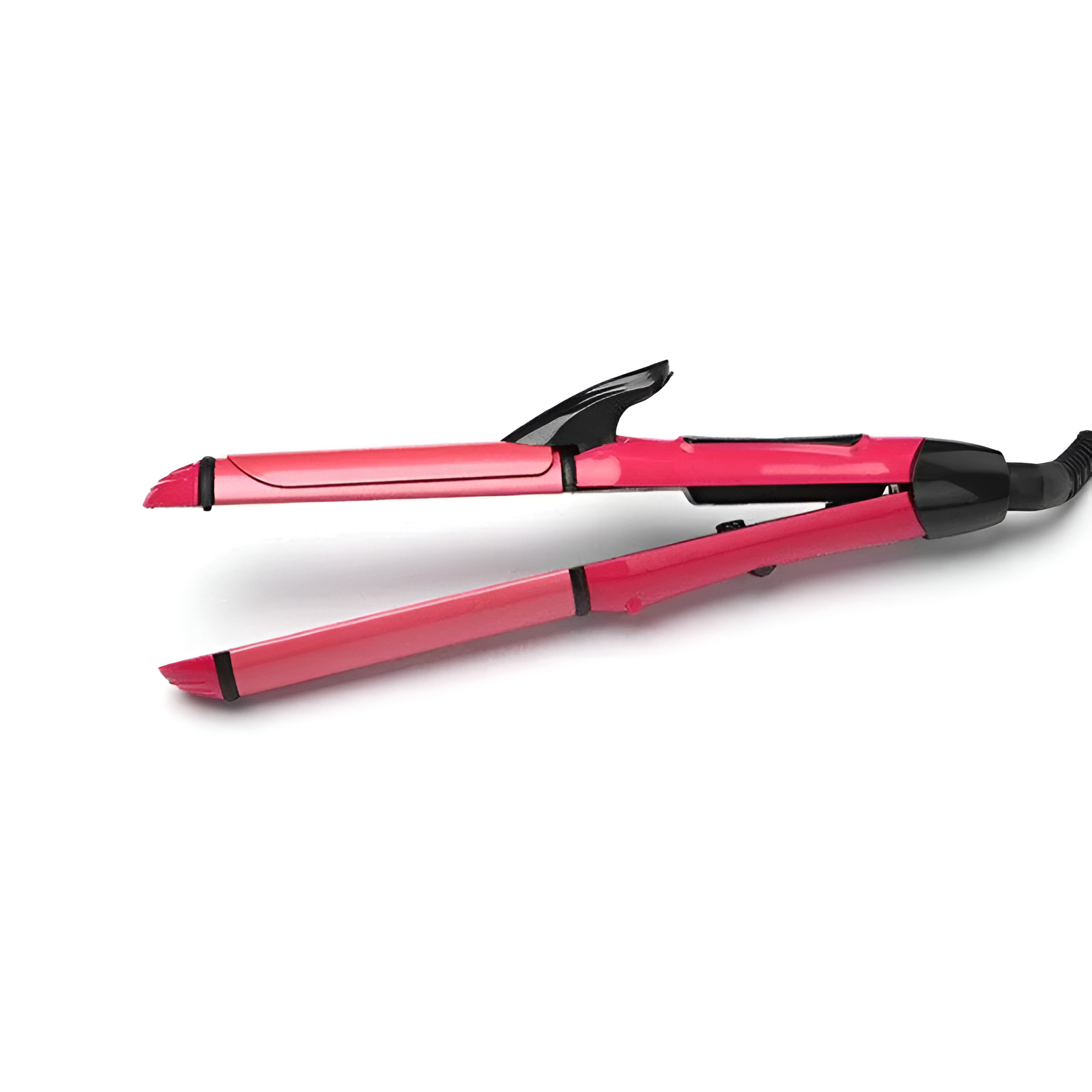 Nova 2-in-1 Hair Straightener &amp; Curler ? Model NH-2009, Quick Heat-Up Ceramic Plates for Smooth Straightening &amp; Effortless Curls, Portable Dual-Use Styling Tool for All Hair Types