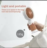 Mini Cute Fan ? Portable USB Rechargeable Handheld Cooling Fan for Kids &amp; Adults, Stand/Base Included (Random Color)