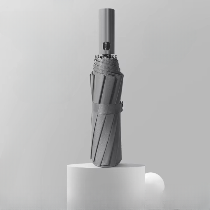 Compact Travel Umbrella with Windproof Design Gray Ghana