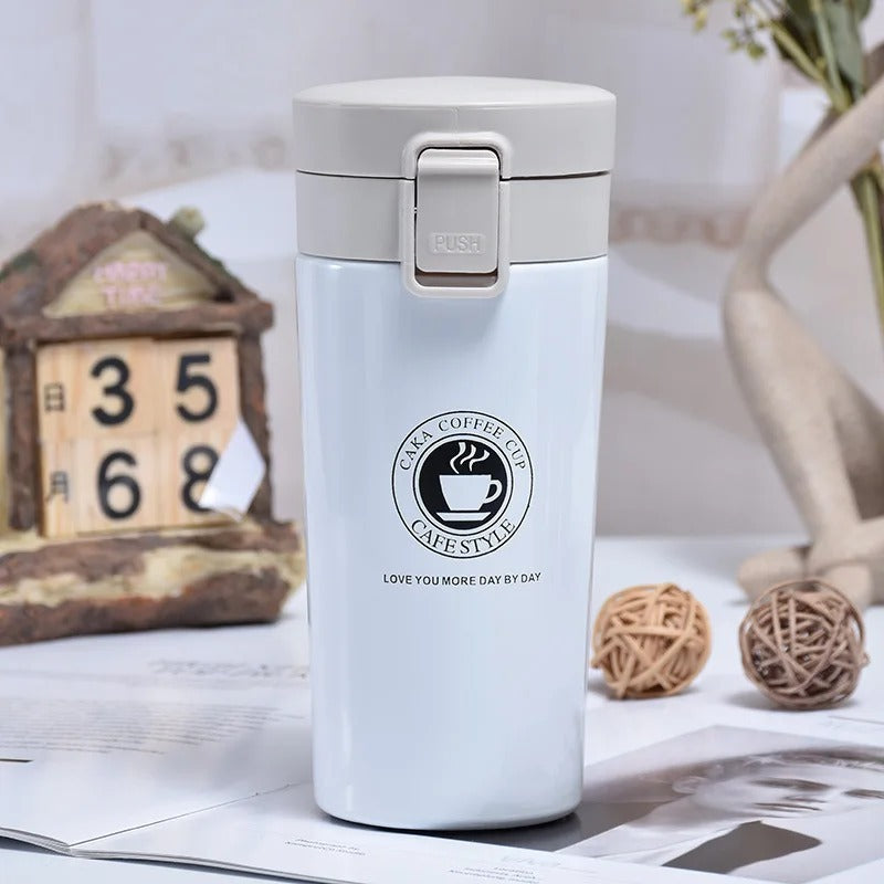 Hot &amp; Cold Stainless Steel Vacuum Flask ? 380ml | Double Wall Insulated Water Bottle | Leakproof Coffee &amp; Tea Thermos Travel Mug (Random Color)
