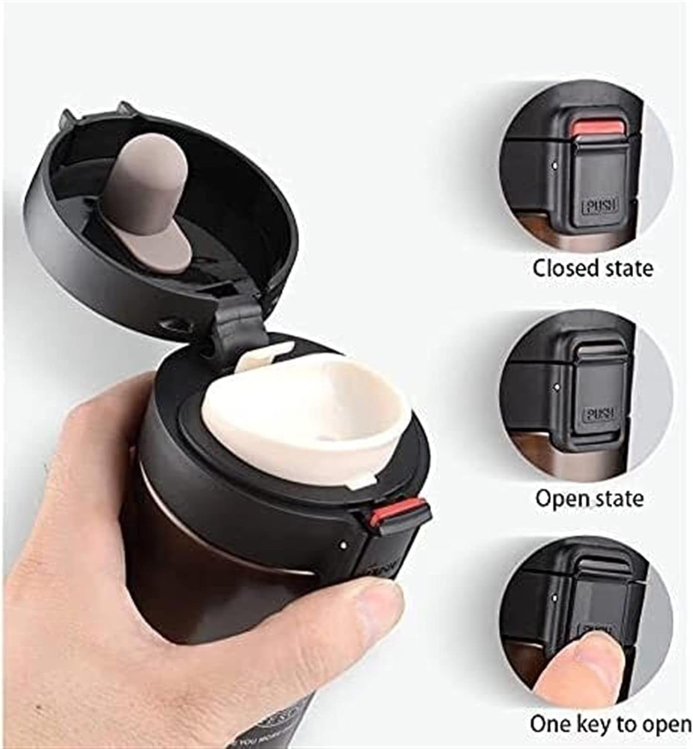 Hot &amp; Cold Stainless Steel Vacuum Flask ? 380ml | Double Wall Insulated Water Bottle | Leakproof Coffee &amp; Tea Thermos Travel Mug (Random Color)