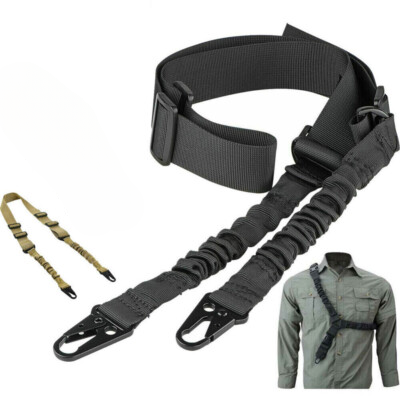 Durable Tactical Rifle Sling for Hunting &amp; Training ? Adjustable, Bungee, Quick Detach