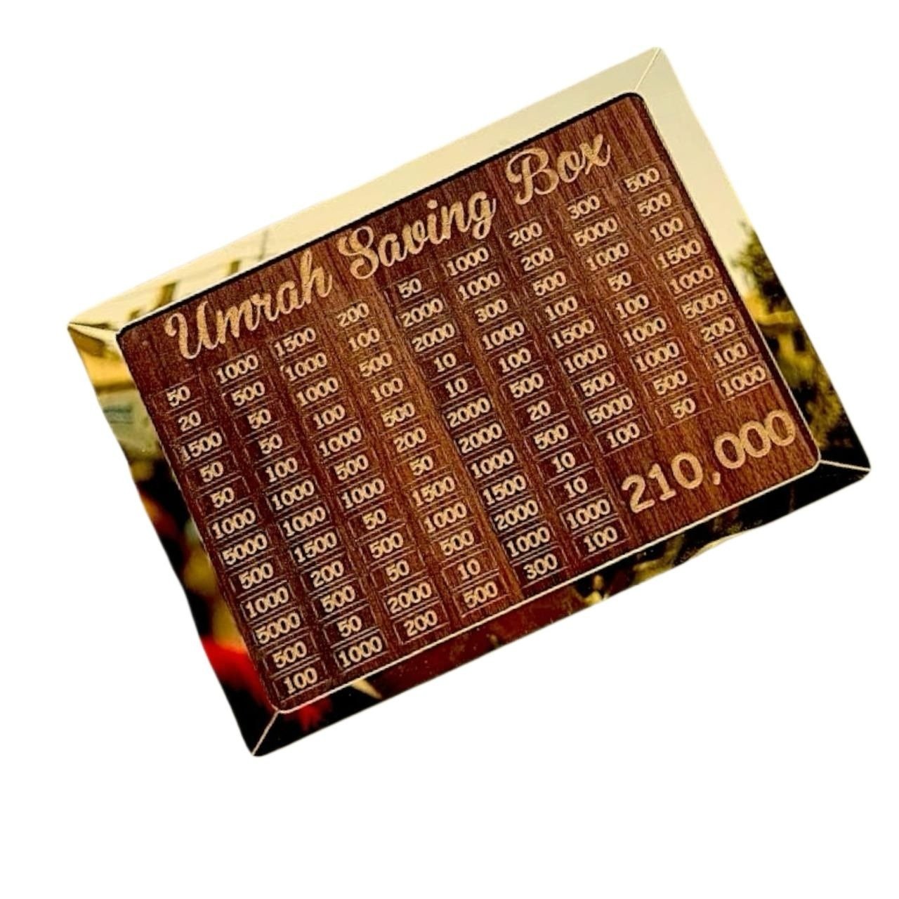 Umrah Saving Box - Box For Umrah Saving | Umrah Saving Box Wooden Money Box for Umrah - 210,000 - Image 5