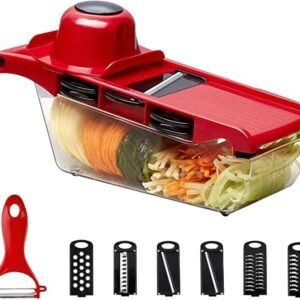 Multi‑Functional 10‑in‑1 Mandoline Slicer | Vegetable Cutter, Peeler, Chopper, Grater & Shredder