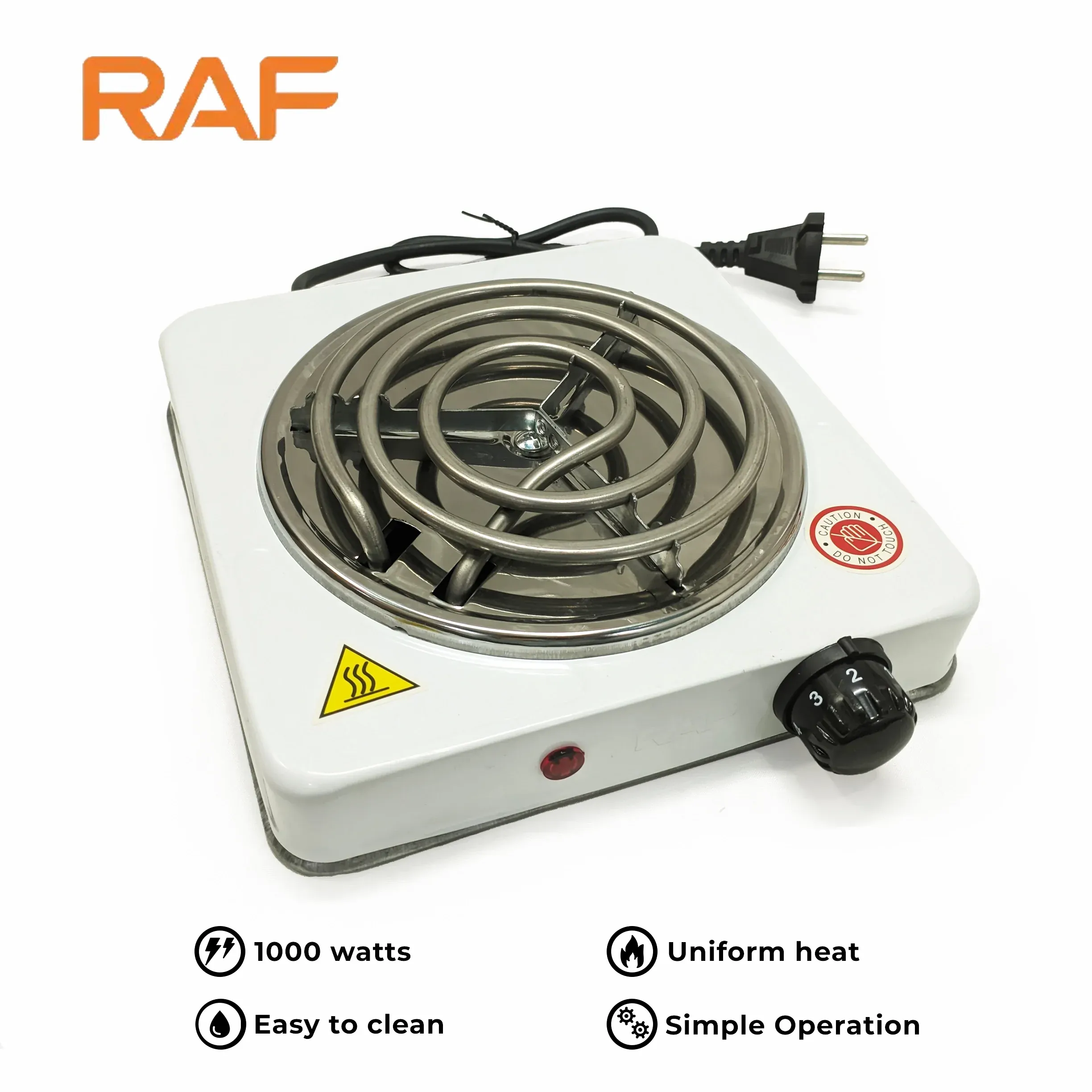 RAF Electric Stove | 1000W Hot Plate | Heats in 2 Mins | Automatic & Easy to Clean - Image 5