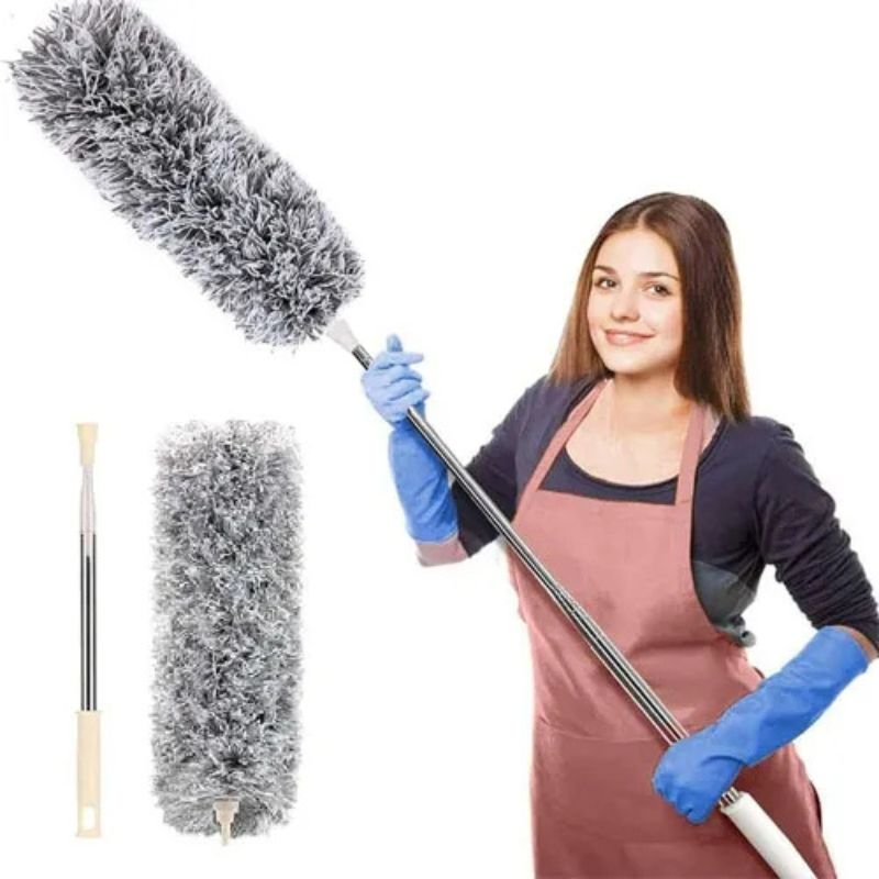 Extendable Microfiber Duster with Telescopic Handle | Long Reach, Bendable Head & Washable Cleaner - Image 7