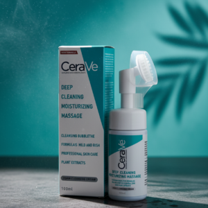 CeraVe Deep Cleaning Moisturizing Massage Foam Cleansing Cream – Gentle, Hydrating Facial Cleanser for Soft, Balanced & Fresh Skin