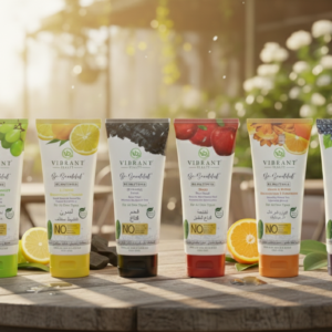 Vibrant Health "Be Beautiful" Premium Botanical Face Wash Series – 6-Pack Infusion Set with Natural Fruit Extracts & Antioxidants for Radiant, All-Day Glow
