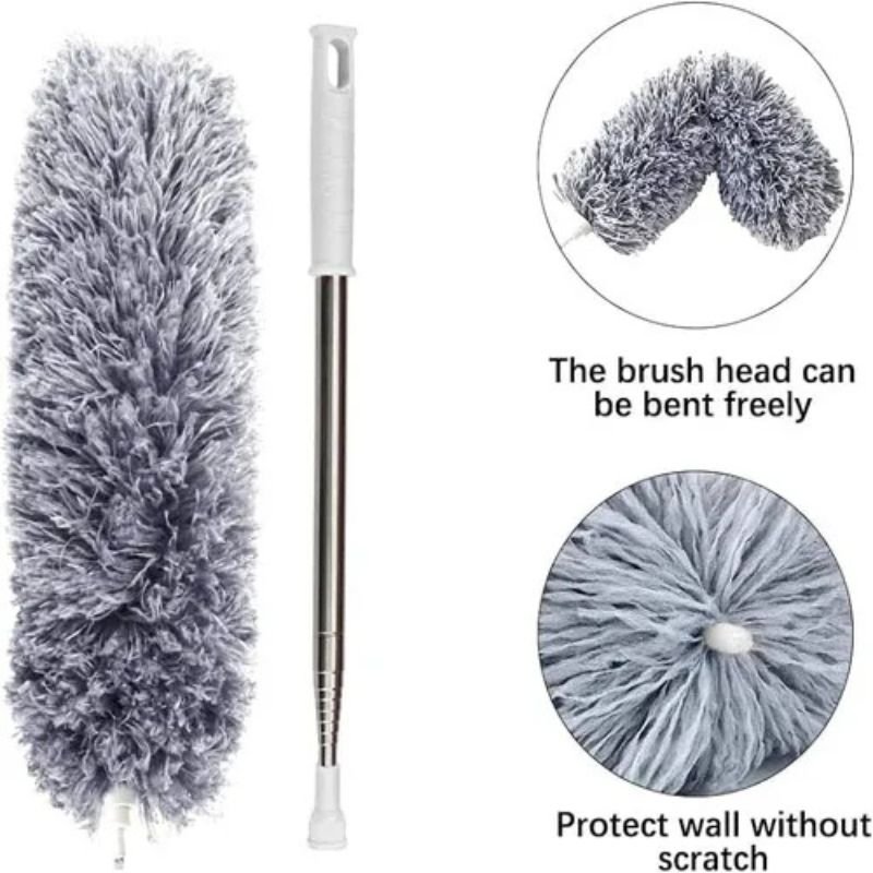 Extendable Microfiber Duster with Telescopic Handle | Long Reach, Bendable Head & Washable Cleaner - Image 5