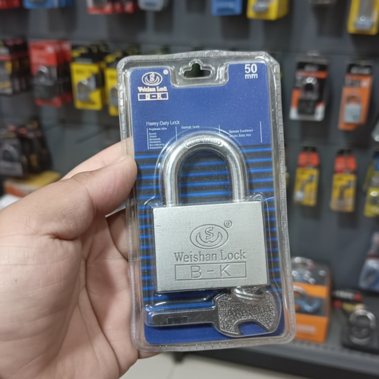Weishan Door Lock 50mm | Durable Security Lock | Strong Metal Build for Home & Office - Image 2