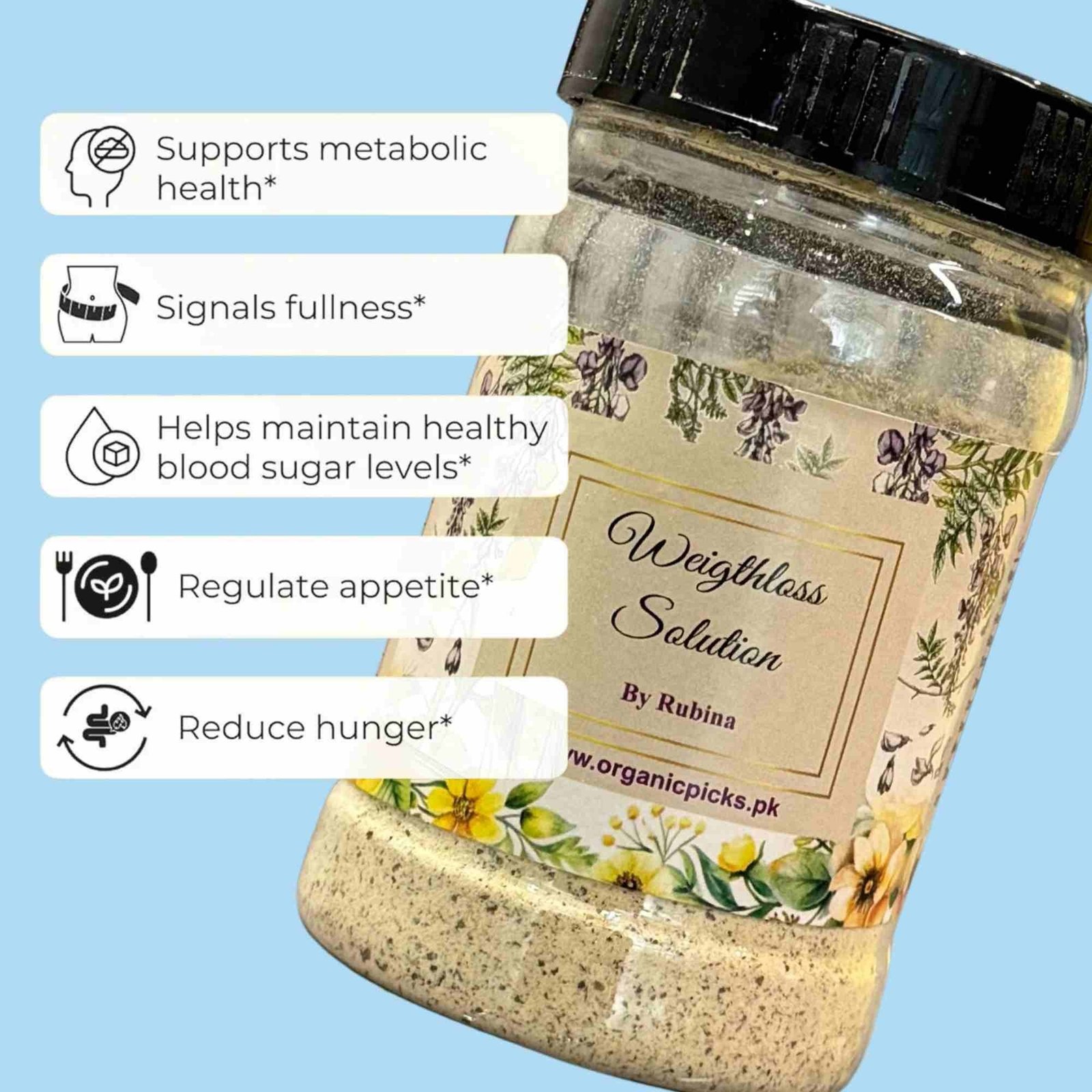 Dr. Rubina Weight Loss Solution | Herbal Slimming, Digestion & Energy Support Formula - 100gram - Image 3