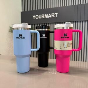 Light Blue Stanley 40 Oz Stainless Steel Tumbler | Leak-Proof Vacuum Insulated Travel Mug | Hot & Cold