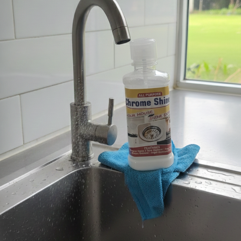 All Purpose Chrome Shine Cleaner 200ml – Powerful Stain, Rust And Grease Removal For Bright And Shiny Stainless Steel Surfaces - Image 3