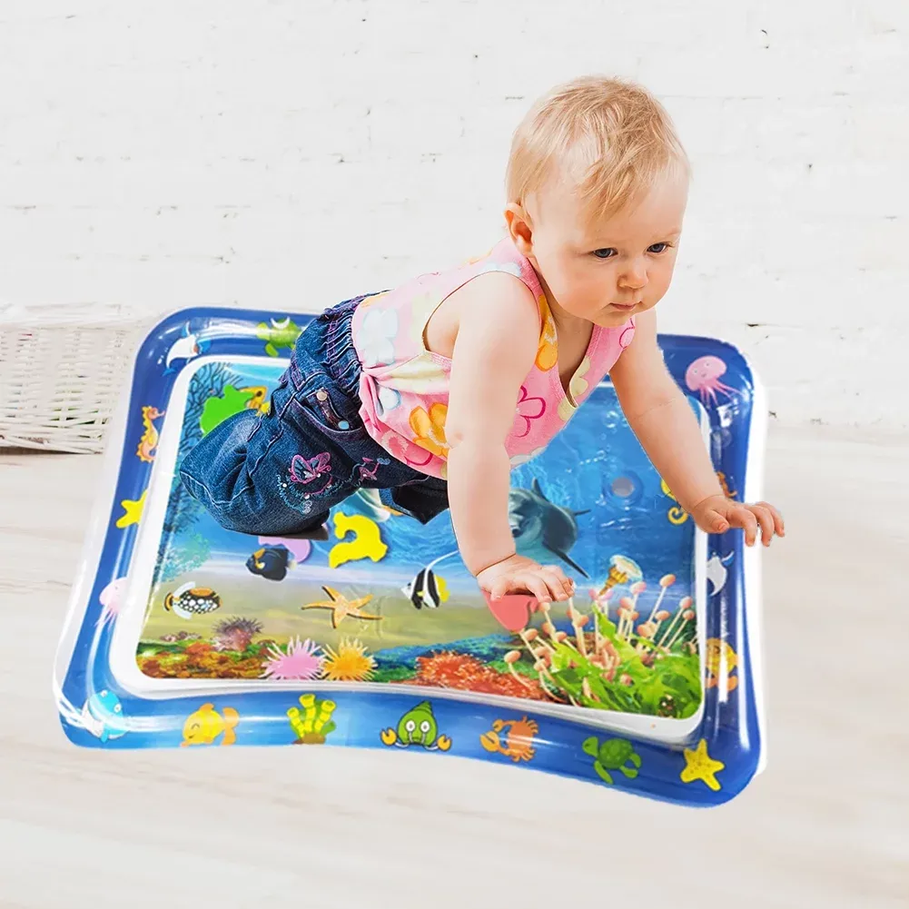 Inflatable Water Play Mat – Premium Baby Toy for Infants & Toddlers (3–24 Months), Muscle Strengthening & Sensory Development, 27.4x21.5x2.2 inch (Random Color) - Image 2