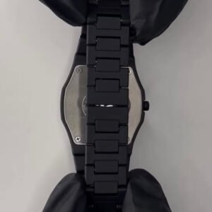 Full Black Aura Quartz Watch – Lightweight Analog Design, Premium Quality Finish, Stylish Wrist Watch for Men & Boys | Available in Full Black & Black-White (Without Box)