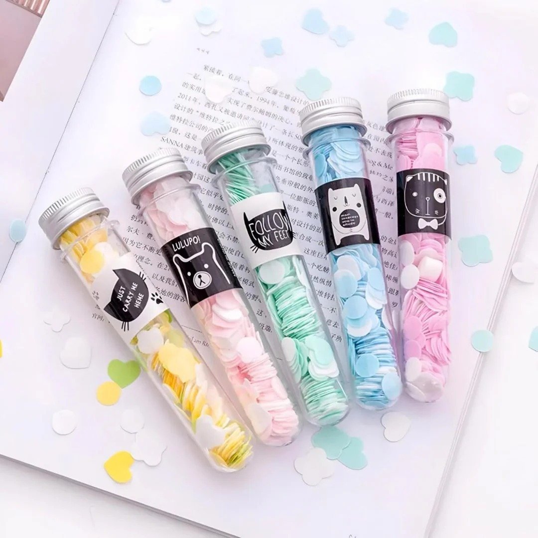 100 Pcs Disposable Flower Paper Soap With Portable Tube Multi Color Travel Sheets For Hand Washing And Outdoor Use Premium Quality (Random Color) - Image 2
